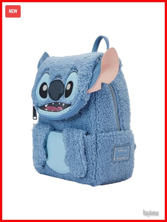Disney Stitch Plush Sherpa Mini Backpack Loungefly main image 4